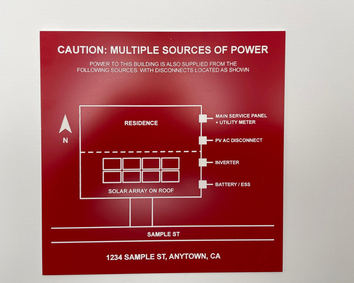 Solar Site-Map Placard