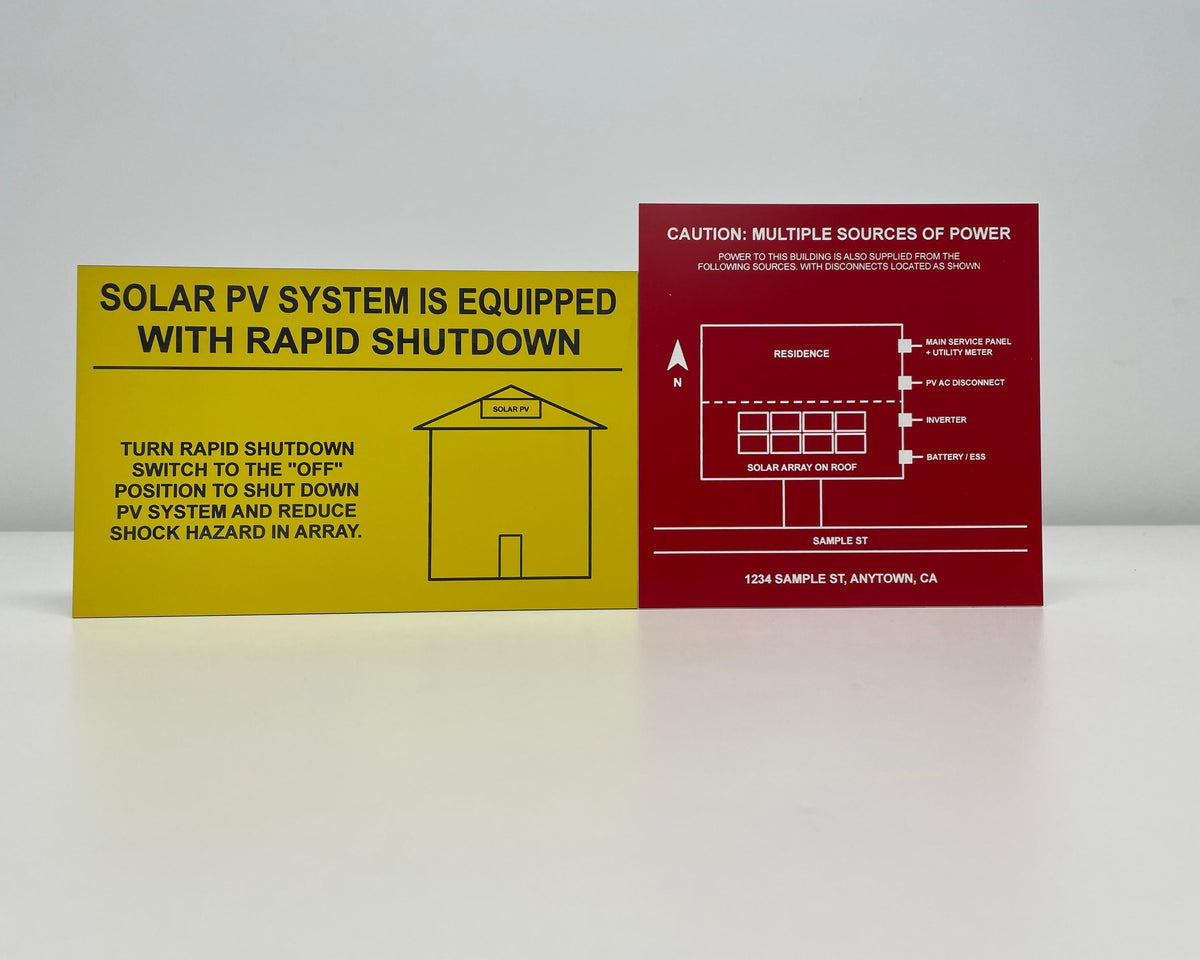 Solar Site-Map Placard